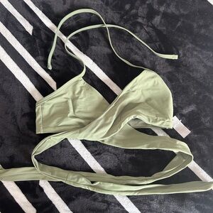 Dark green aerie wrap around swimsuit top! New with tags!!